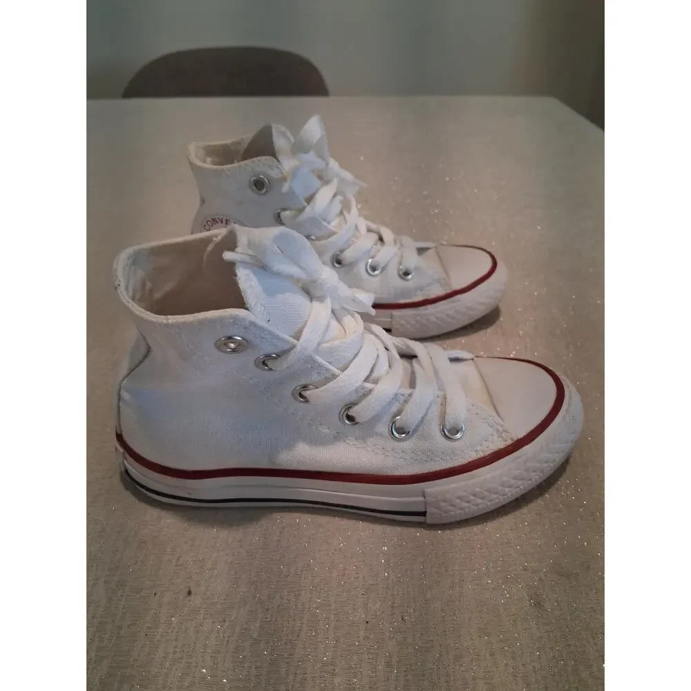 Converse Chuck Taylor All Star Kids Youth High Top Shoes Optical White 10.5